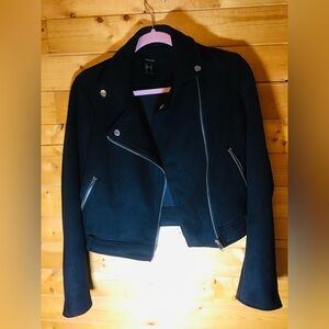 Y2K  Black bomber jacket by Forever 21, size M